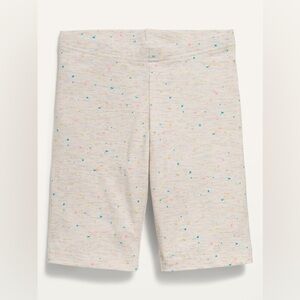 NWOT Old Navy Kids Beige Biker Shorts with Colorful Dots Small 6-7